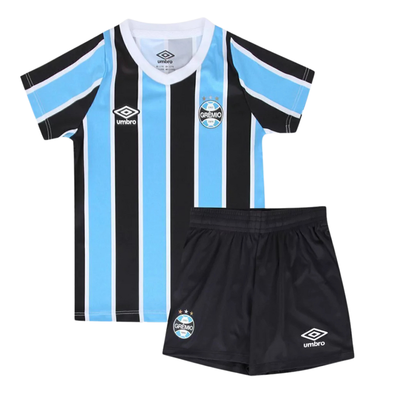 Kit Grêmio Infantil I 24/25 Torcedor Umbro - Azul+Preto